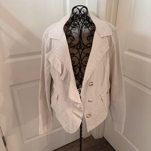 CAbi Asymmetrical Blazer in Cream